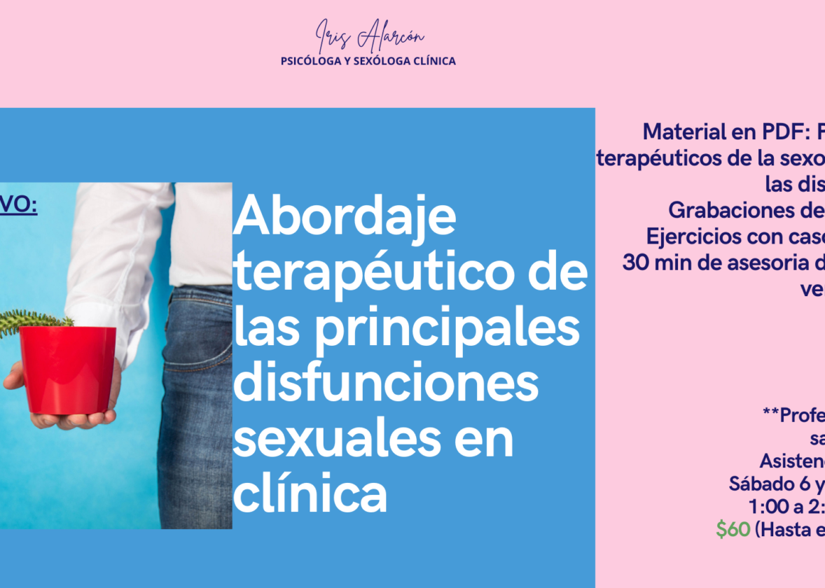 Curso Intensivo: Abordaje de las principales disfunciones sexuales en clínica